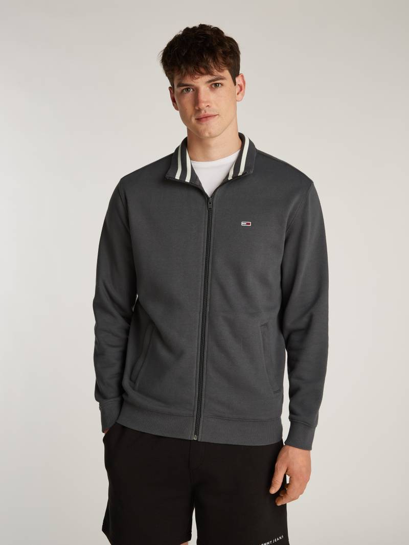 Tommy Jeans Plus Sweatjacke »TJM REG FLEECE ZIP THRU EXT«, in Grossen Grössen, Logostickerei von TOMMY JEANS Plus