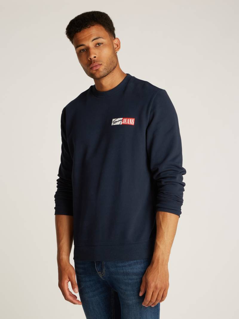 Tommy Jeans Plus Sweatshirt »TJM REG ENTRY GRAPHIC CREW EXT«, in Grossen Grössen, Logodruck von TOMMY JEANS Plus