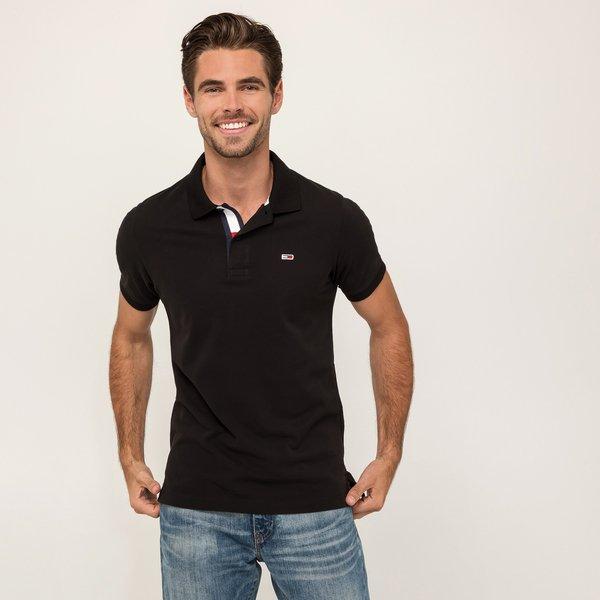 Poloshirt, Kurzarm Herren Black L von TOMMY JEANS