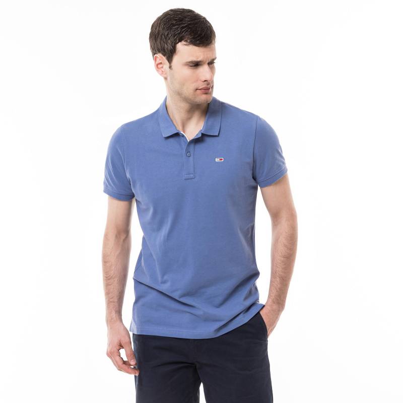 Poloshirt, Kurzarm Herren Blau L von TOMMY JEANS