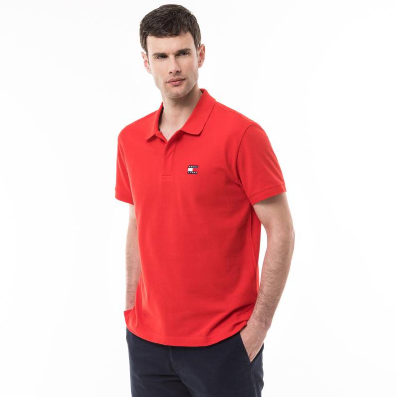 Poloshirt, Kurzarm Herren Rot L von TOMMY JEANS