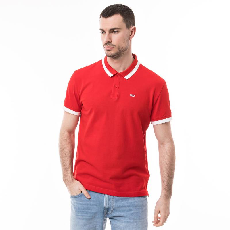 Poloshirt, Kurzarm Herren Rot M von TOMMY JEANS