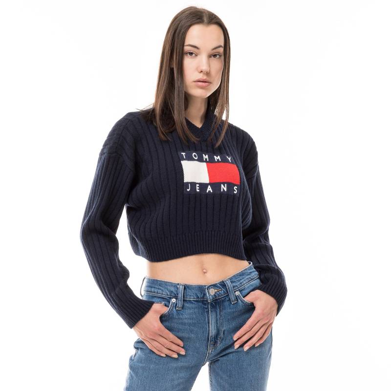 Pullover Damen Dunkelblau L von TOMMY JEANS