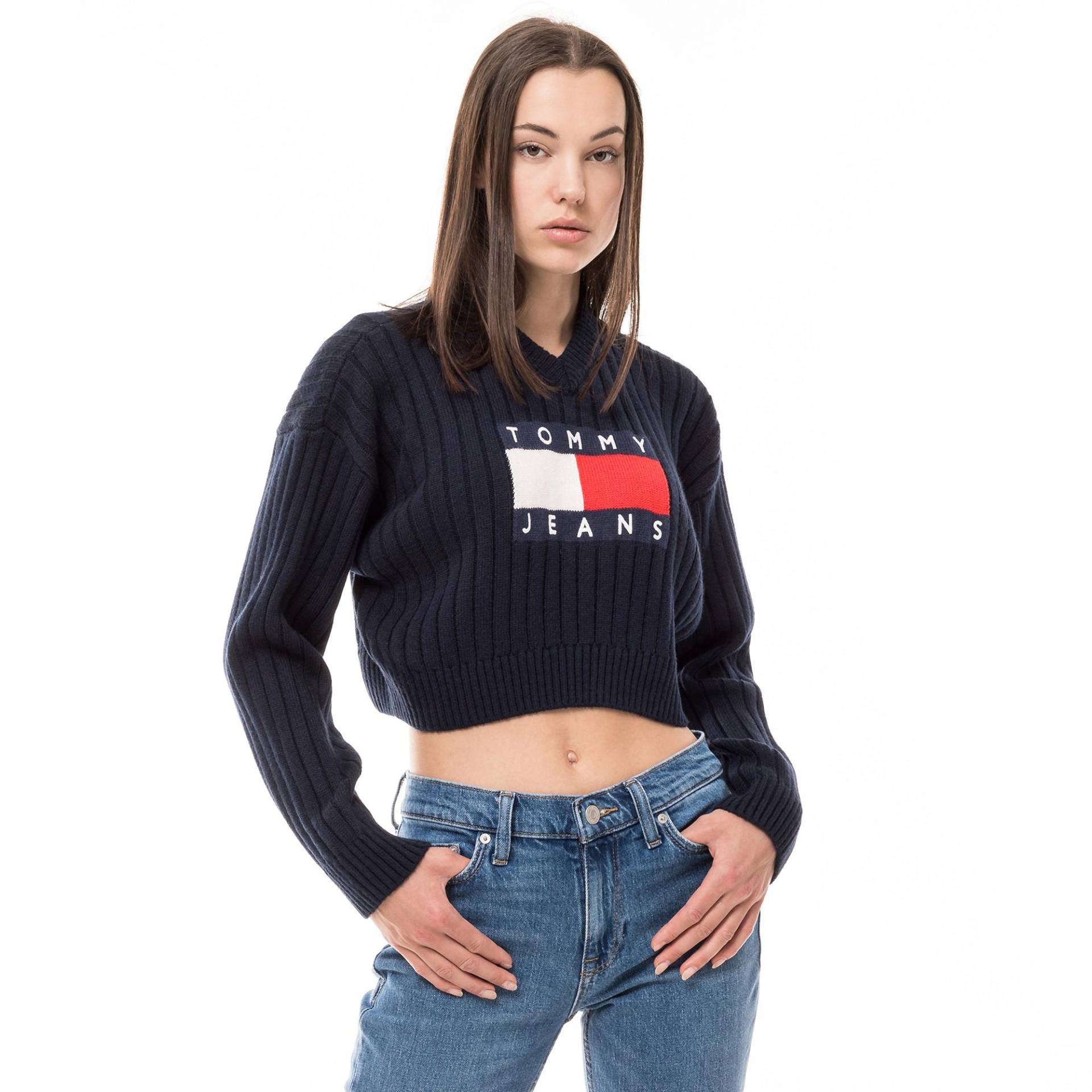 Pullover Damen Dunkelblau M von TOMMY JEANS