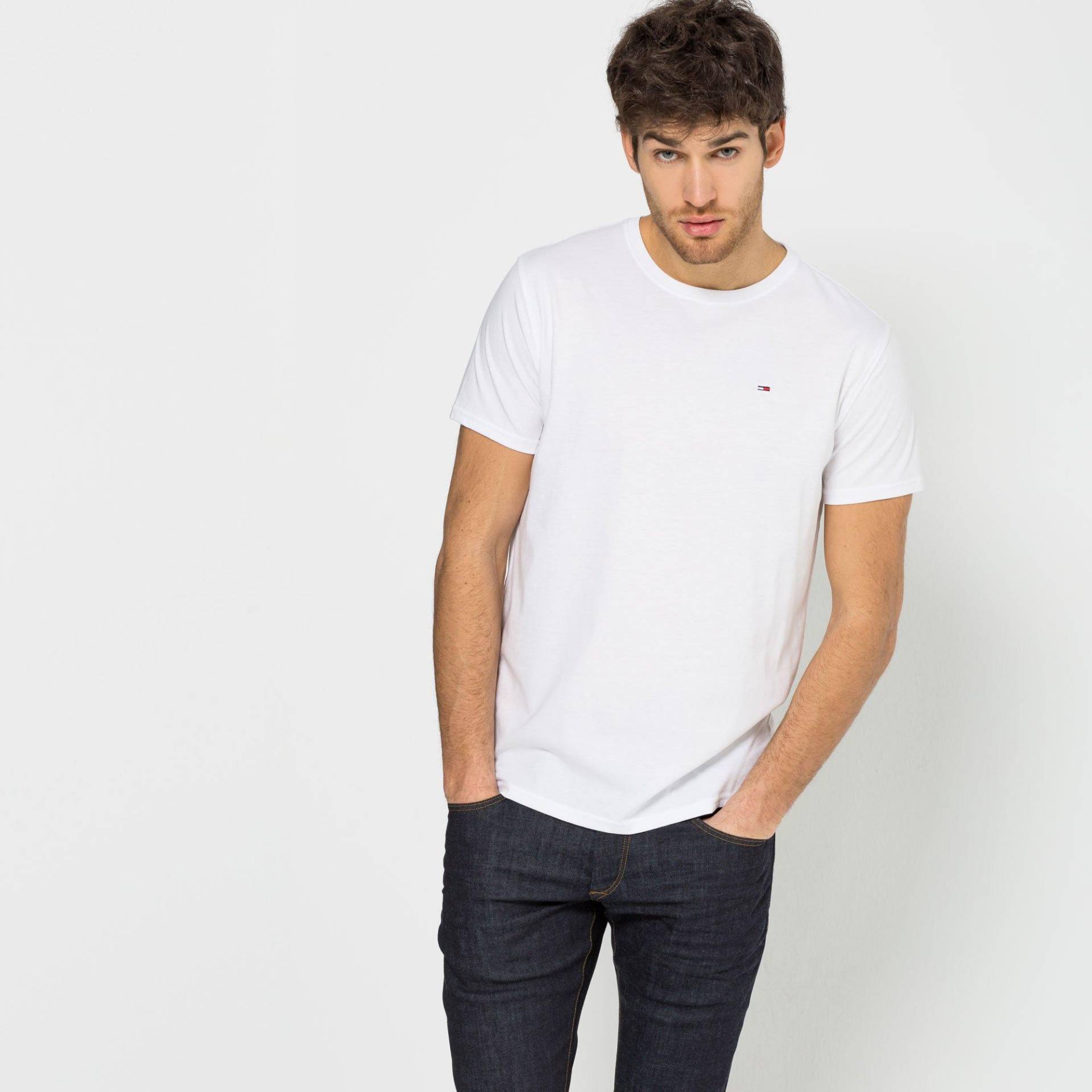 Tommy Jeans - T-Shirt, kurzarm, für Herren, Weiss, Größe M von Tommy Jeans