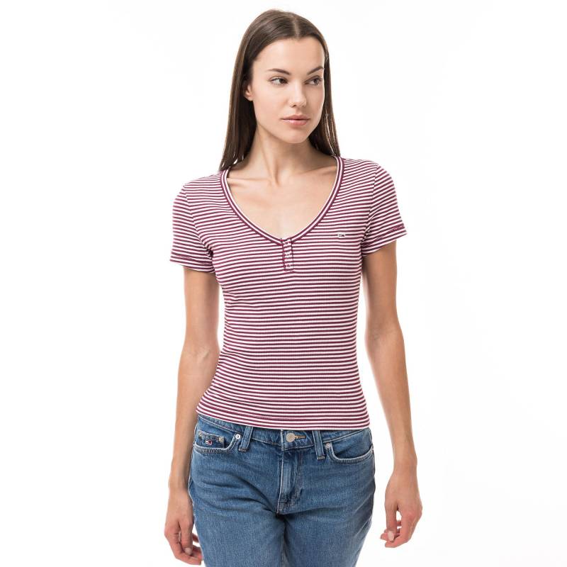 Tommy Jeans - T-Shirt, für Damen, Purpurrot, Größe XS von Tommy Jeans