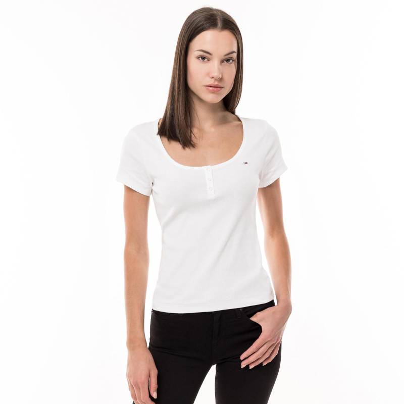 T-shirt Damen Weiss L von TOMMY JEANS