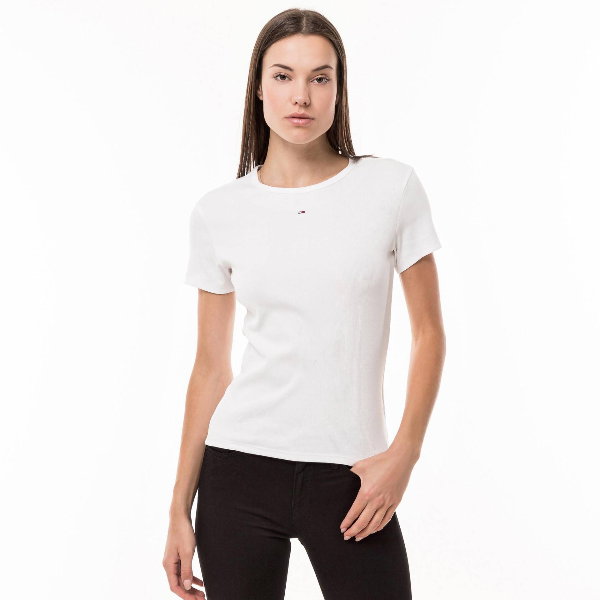 Tommy Jeans - T-Shirt, für Damen, Weiss, Größe XS von Tommy Jeans