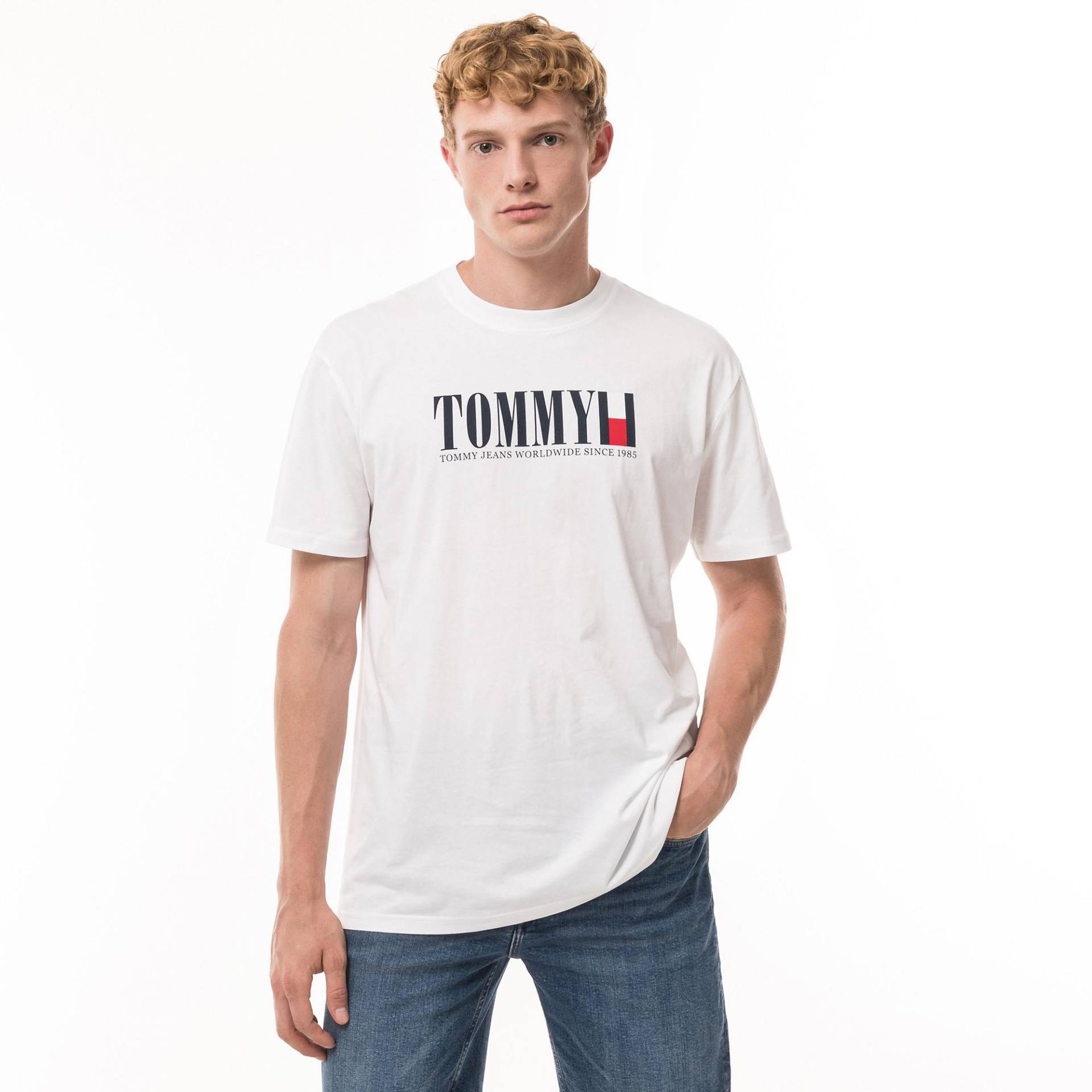 T-shirt Herren Weiss L von TOMMY JEANS