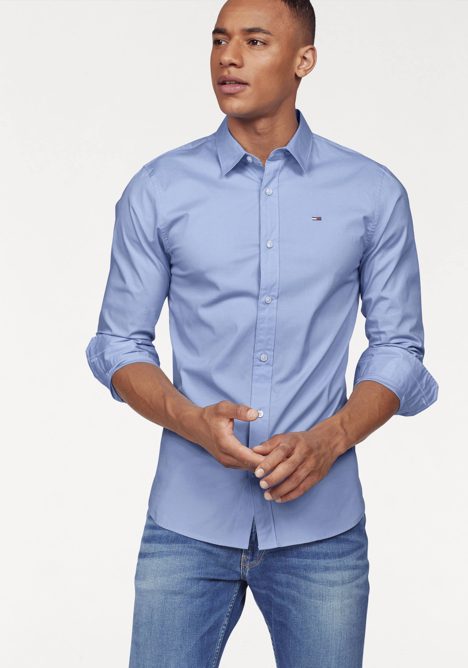 Tommy Jeans Langarmhemd »Sabim Stretch Hemd Shirt«, Stretch Hemd, Premium, Slim Fit, mit Elasthan von Tommy Jeans