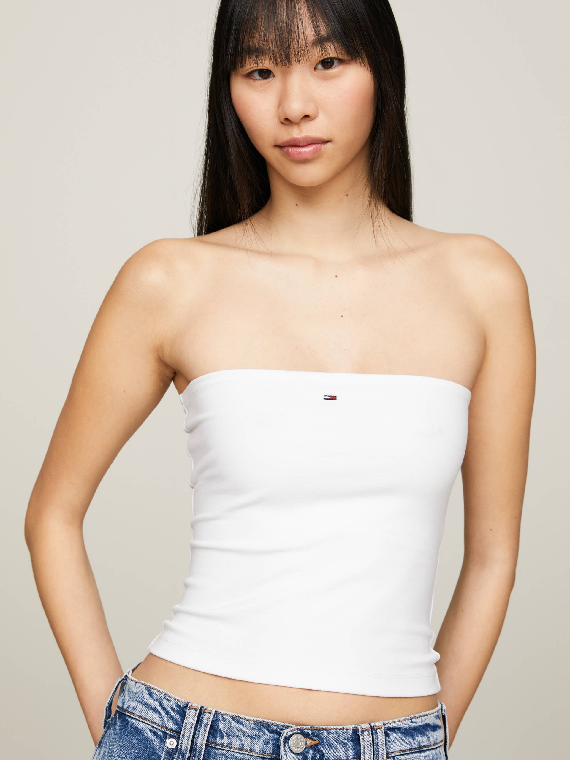 Tommy Jeans Bandeautop »TJW SLIM ESSENTIAL TUBE TOP«, mit Tommy Jeans Logo-Flag von TOMMY JEANS