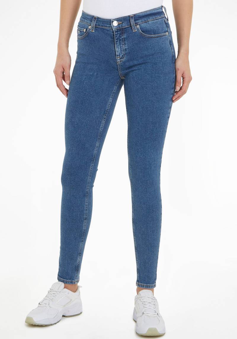 Tommy Jeans Bequeme Jeans »Nora Mid Rise Skinny Fit«, mit Ledermarkenlabel von TOMMY JEANS
