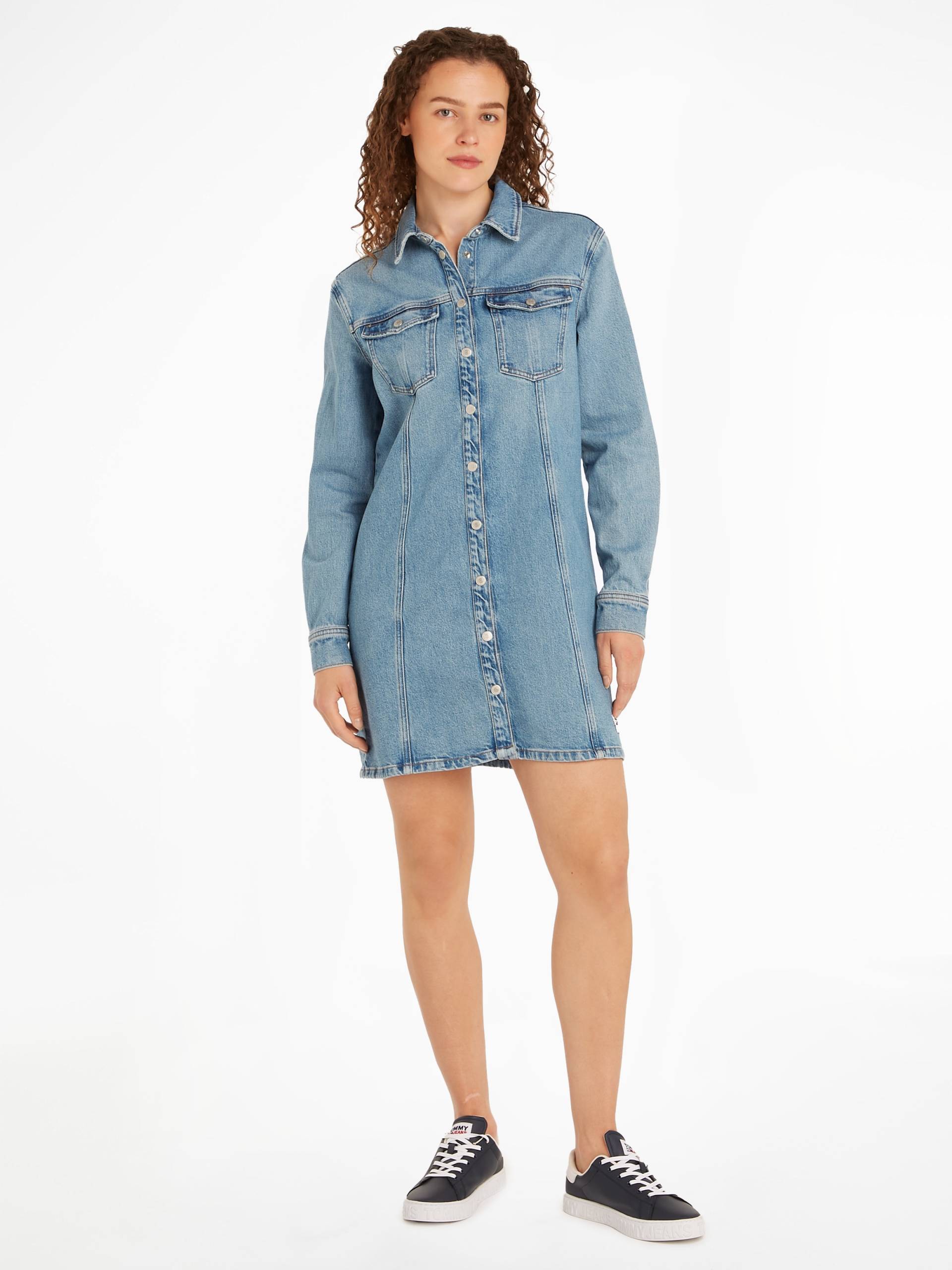 Tommy Jeans Blusenkleid »ALINE LS DRESS CH6119 EXT«, mit Tommy Jeans Flagge von TOMMY JEANS