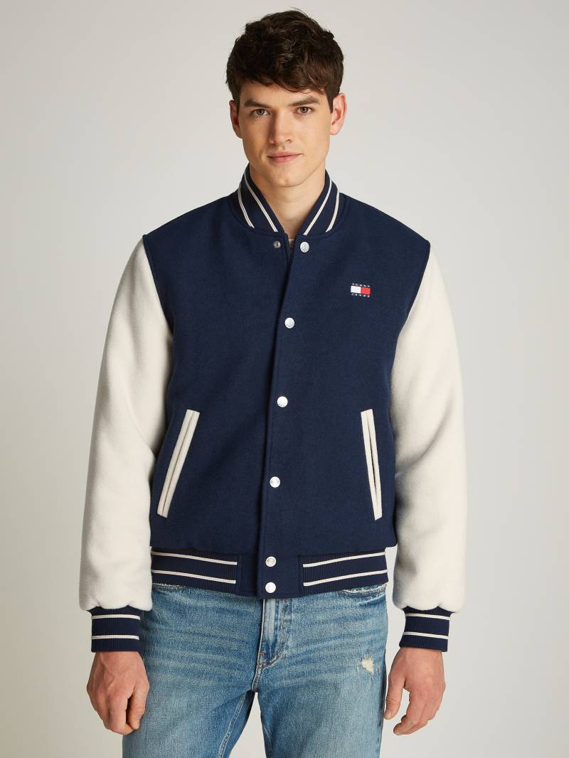 Tommy Jeans Bomberjacke »TJM WOOL BLEND VARSITY JKT EXT«, mit Colorblock-Design, Logostickerei von TOMMY JEANS