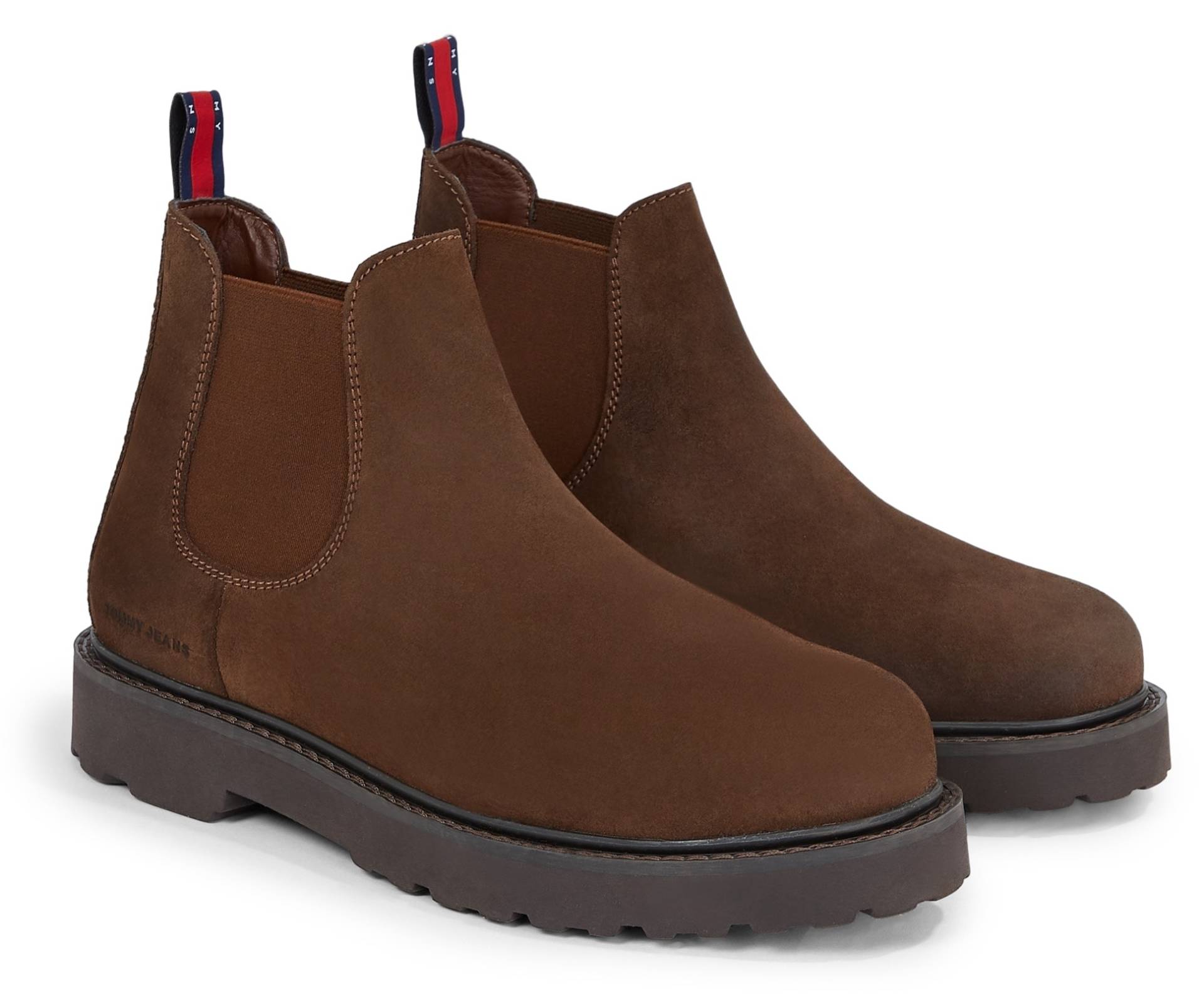 Tommy Jeans Chelseaboots »TOMMY JEANS SUEDE BOOT«, mit beidseitigem Stretcheinsatz, G-Weite = weit von TOMMY JEANS