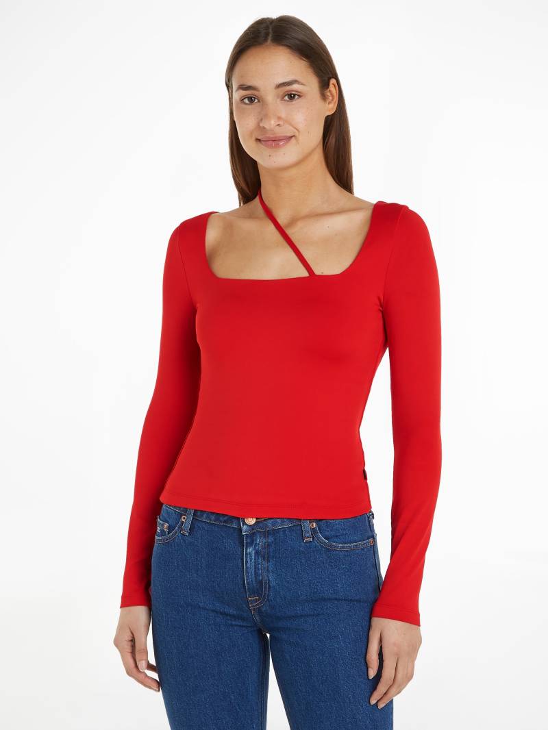 Tommy Jeans Crop-Top, mit eckigen Ausschnitt und stylischer Zusatzschnur von TOMMY JEANS