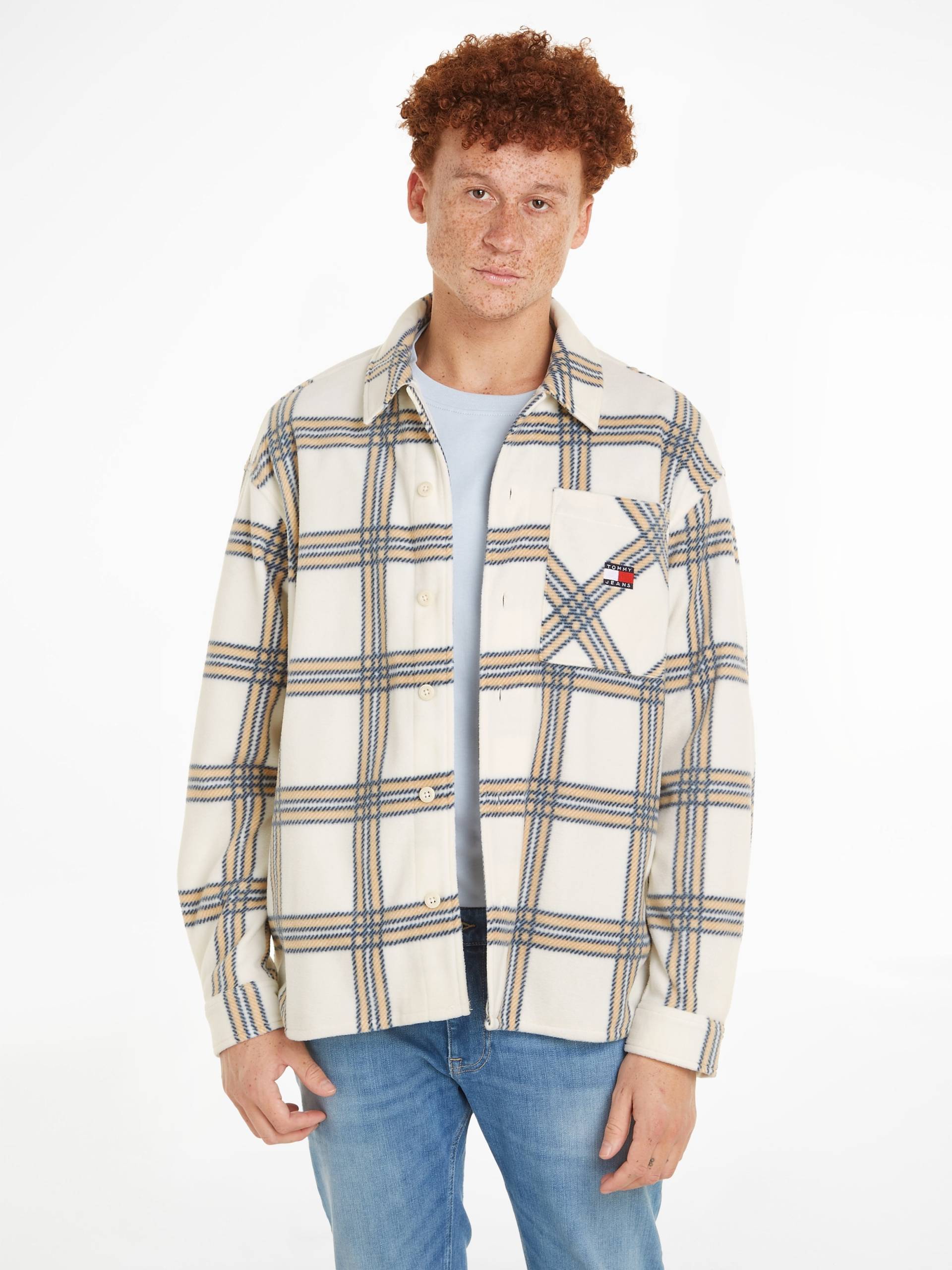 Tommy Jeans Fleecehemd »TJM CHECK POLAR FLEECE OVERSHIRT«, mit Karomuster von TOMMY JEANS