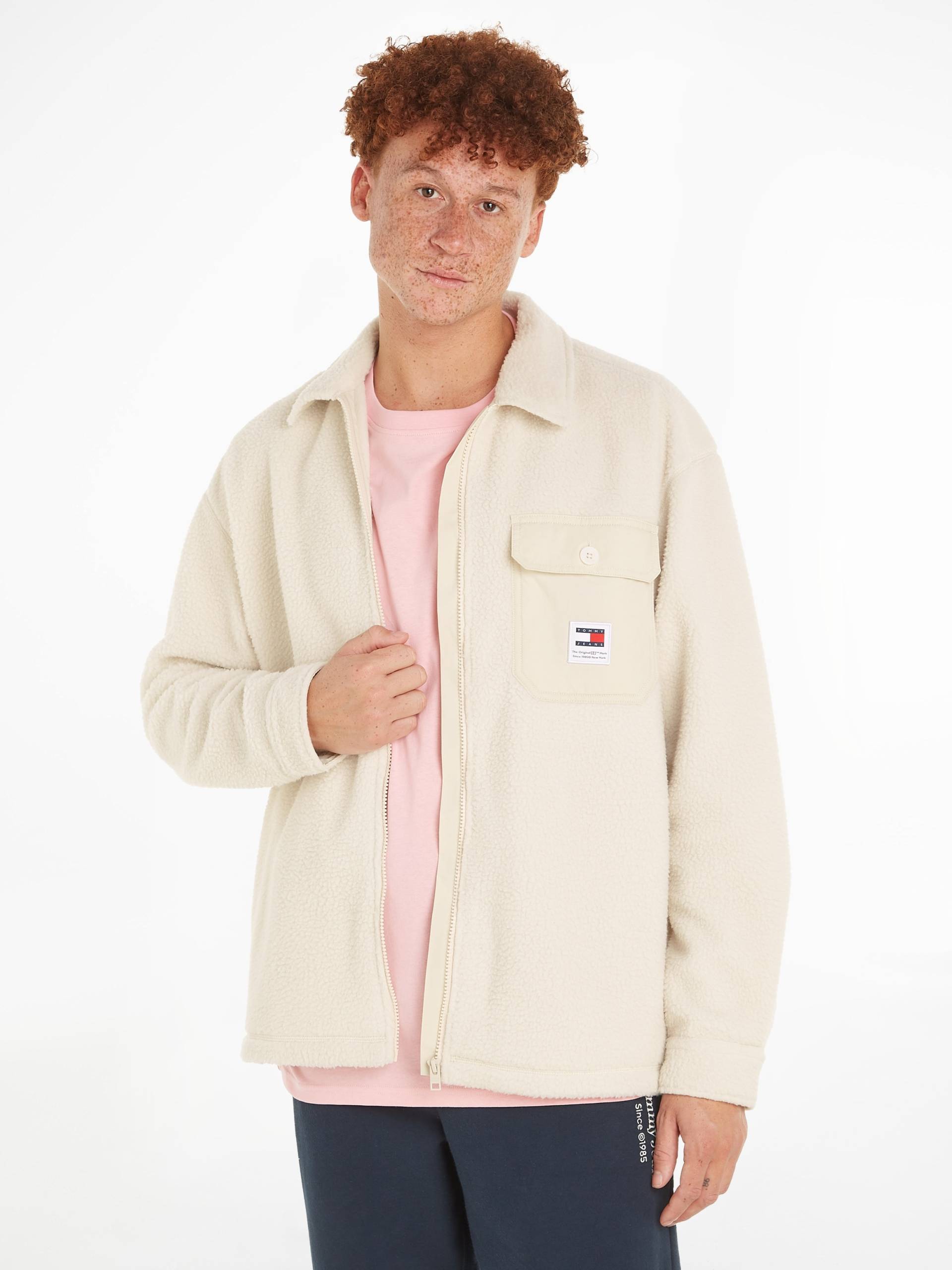 Tommy Jeans Fleecehemd »TJM SOLID TEDDY OVERSHIRT«, mit Brusttasche von TOMMY JEANS