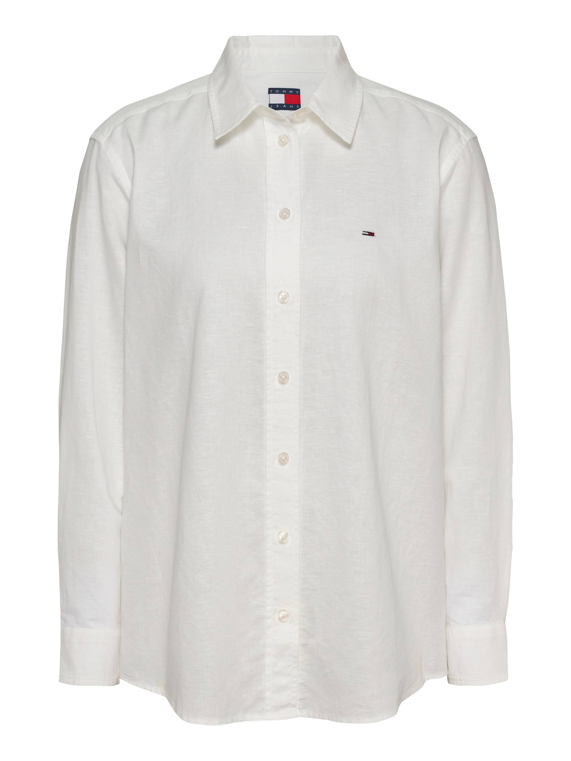 Tommy Jeans Hemdbluse »TJW RLX LINEN SHIRT«, mit Logostickerei Tommy Jeans Hemdbluse »TJW RLX LINEN SHIRT«, mit Logostickerei von TOMMY JEANS