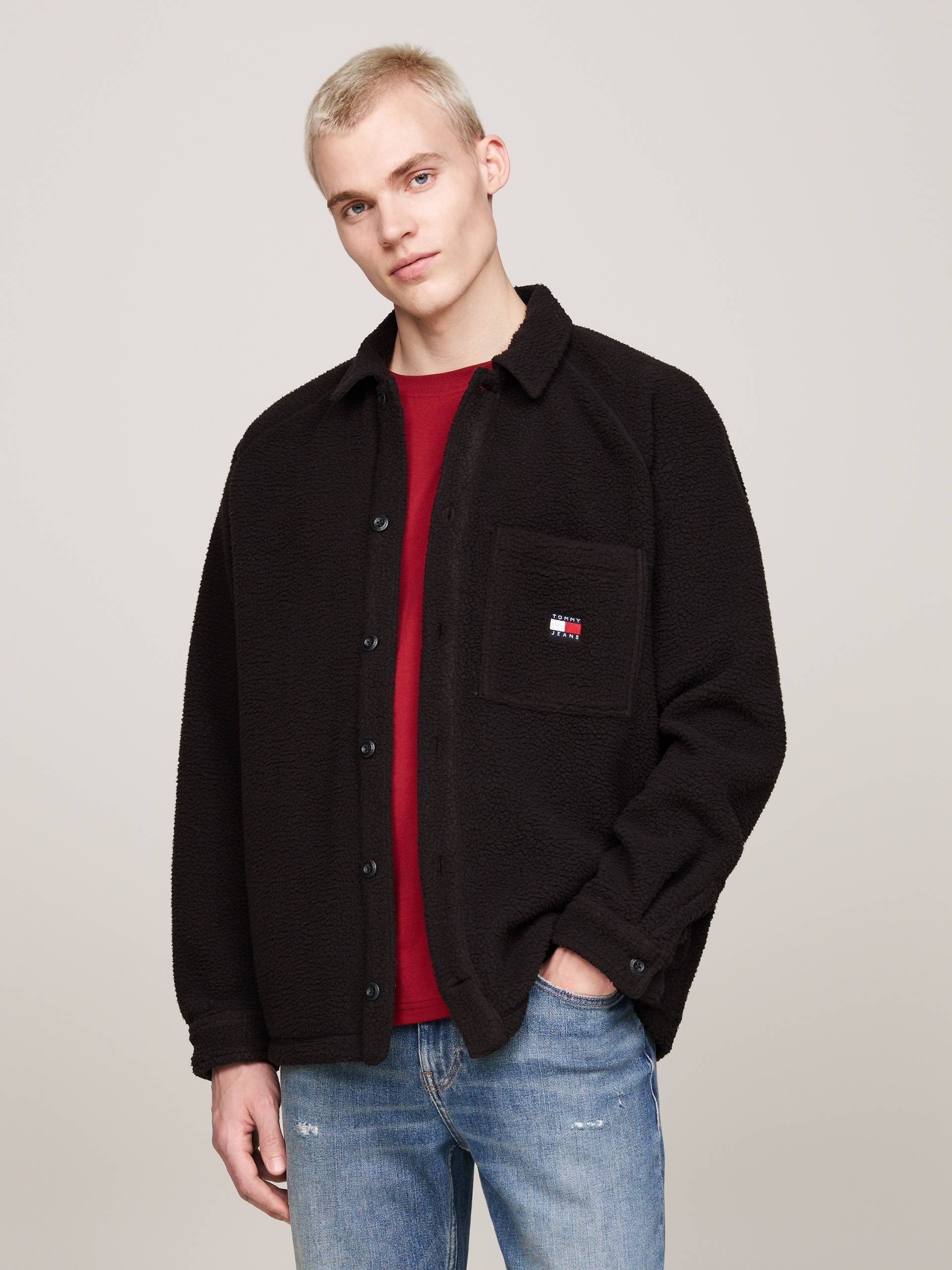 Tommy Jeans Hemdjacke »TJM XS BADGE TEDDY OVERSHIRT« von TOMMY JEANS