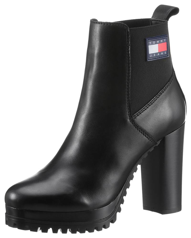 Tommy Jeans High-Heel-Stiefelette »TJW NEW ESS HIGH HEEL BOOT«, Blockabsatz, Partymode, Ankleboots in schmaler Form von TOMMY JEANS