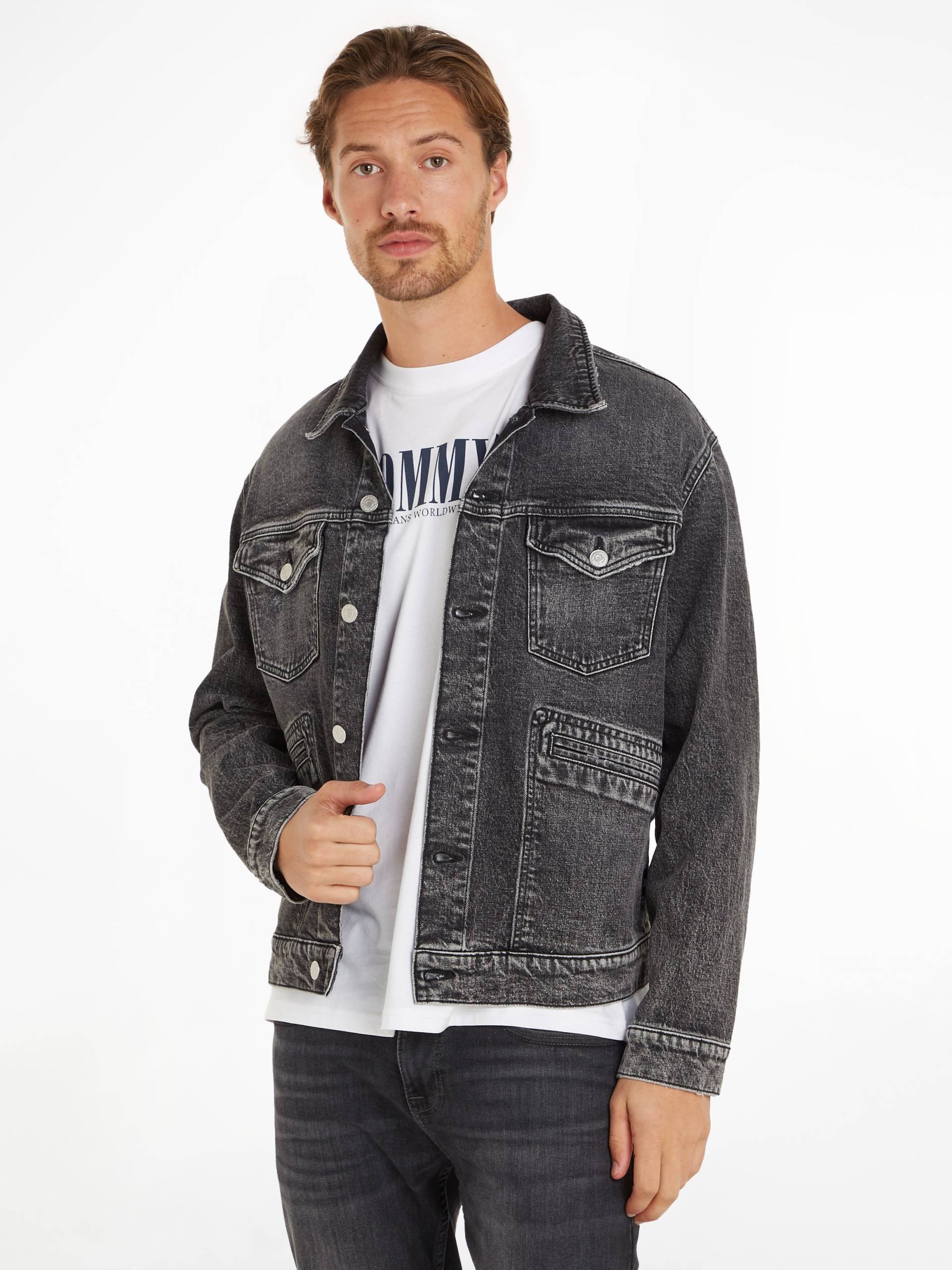 Tommy Jeans Jeansjacke »ISAAC DENIM TRUCKER CH6187«, mit Logoprägung von TOMMY JEANS