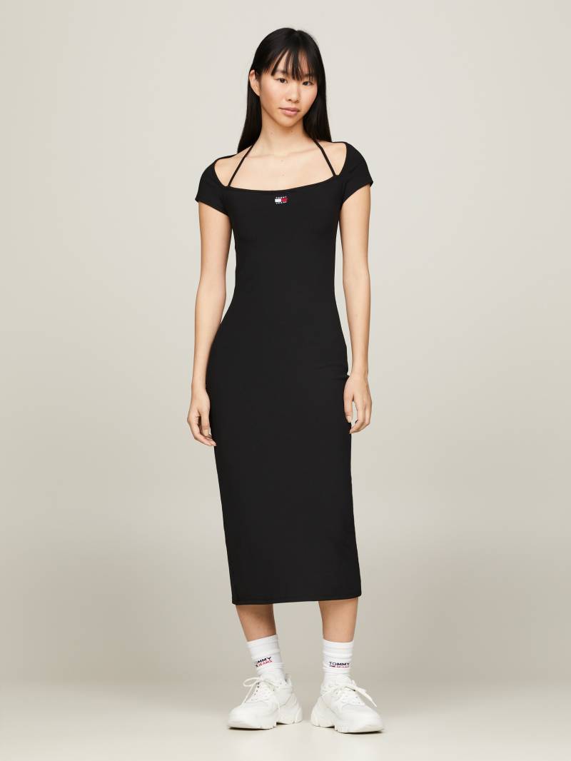 Tommy Jeans Jerseykleid »TJW MIDI BADGE RIB DRESS EXT«, mit Tommy Jeans Flagge von TOMMY JEANS