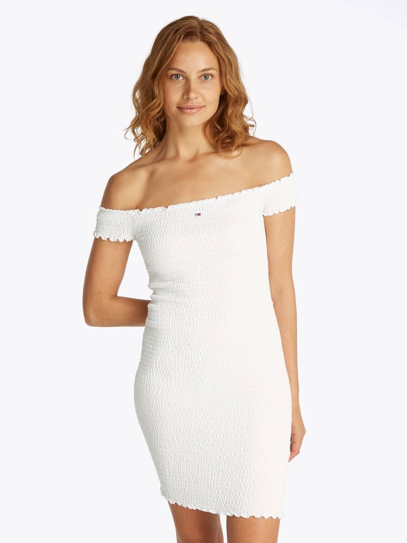 Tommy Jeans Jerseykleid »TJW SMOCK BODYCON DRESS«, in Smok-Optik von TOMMY JEANS