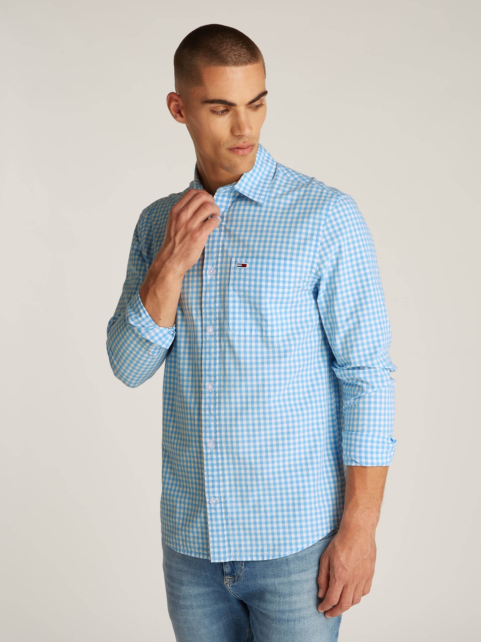 Tommy Jeans Karohemd »TJM POPLIN CHECK SHIRT«, mit Karomuster von TOMMY JEANS