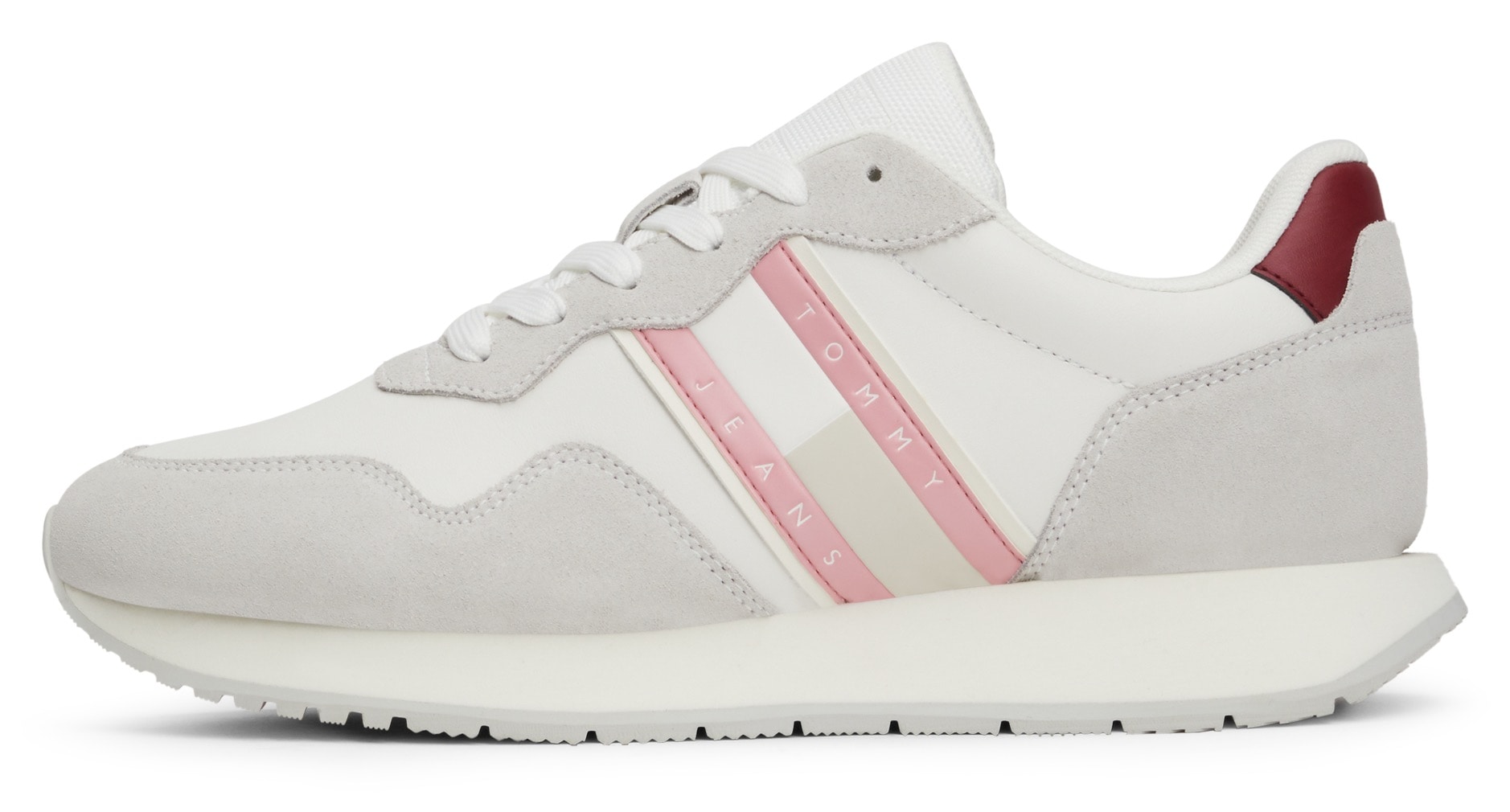 Tommy Jeans Keilsneaker »TJW EVA RUNNER MAT MIX ESS«, Freizeitschuh, Halbschuh, Schnürschuh mit seitlicher Logoflagge von TOMMY JEANS