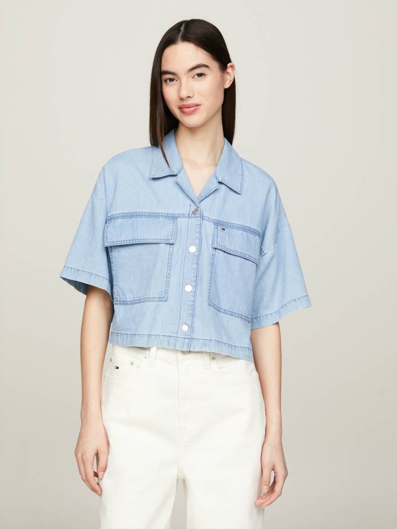 Tommy Jeans Klassische Bluse »TJW CHAMBRAY BLOUSE«, mit Tommy Jeans Logo von TOMMY JEANS