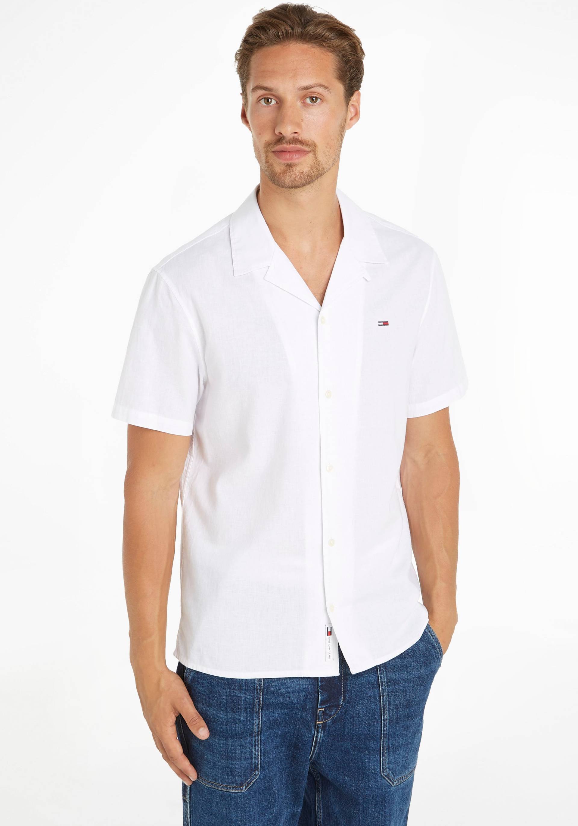 Tommy Jeans Kurzarmhemd »TJM LINEN BLEND CAMP SHIRT EXT« von TOMMY JEANS