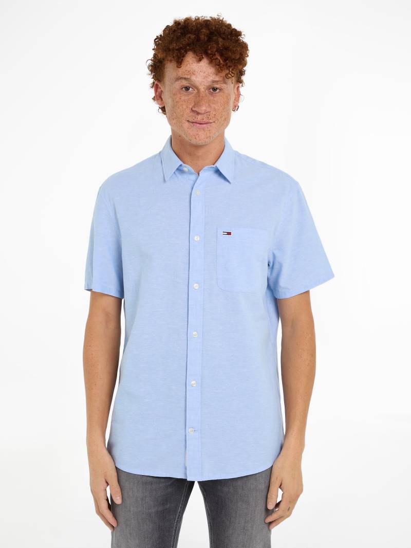 Tommy Jeans Kurzarmhemd »TJM REG LINEN BLEND SS SHIRT«, mit Logostickerei von TOMMY JEANS