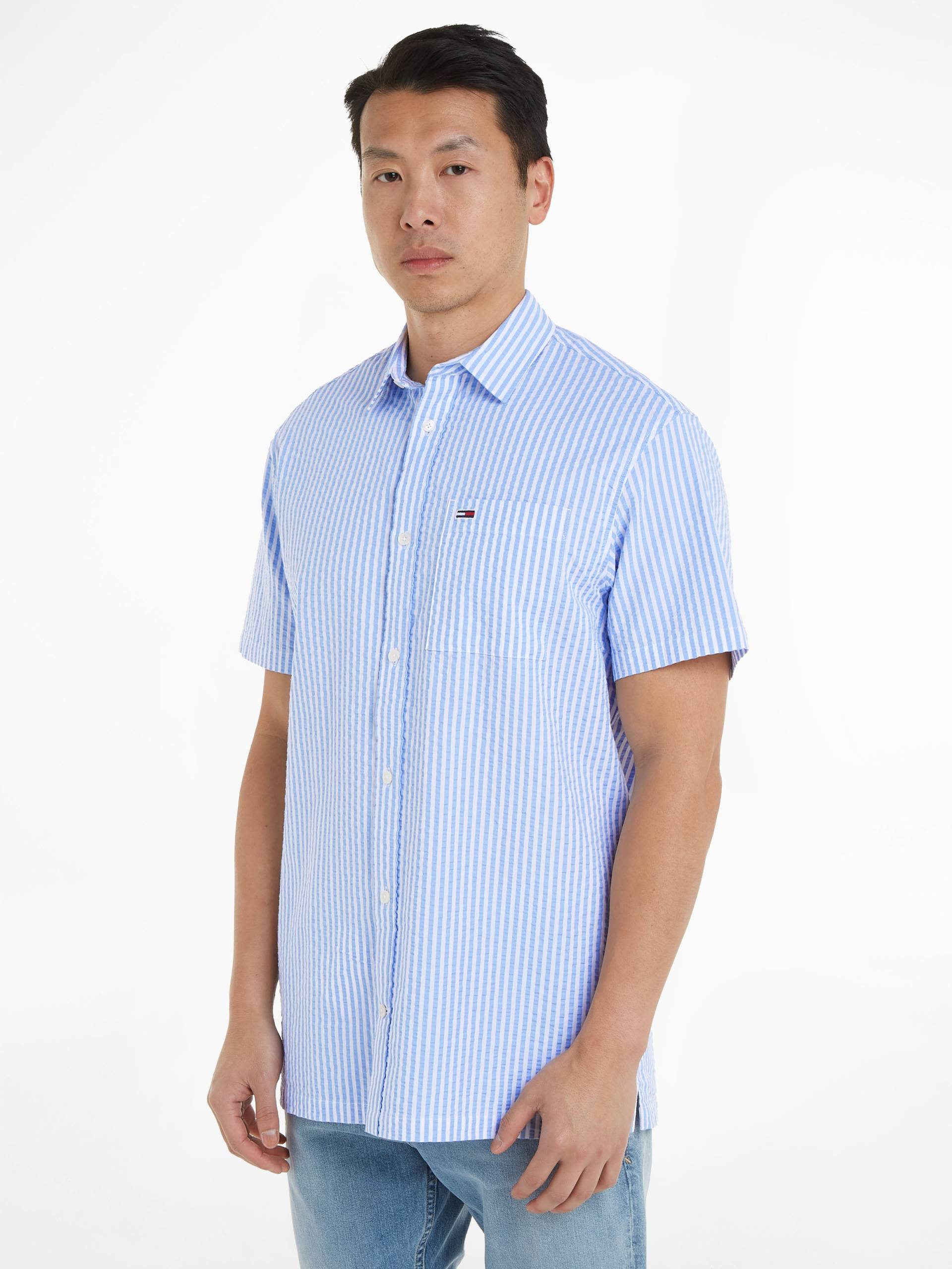 Tommy Jeans Kurzarmhemd »TJM REG STRIPE SEERSUCKER SHIRT« von TOMMY JEANS