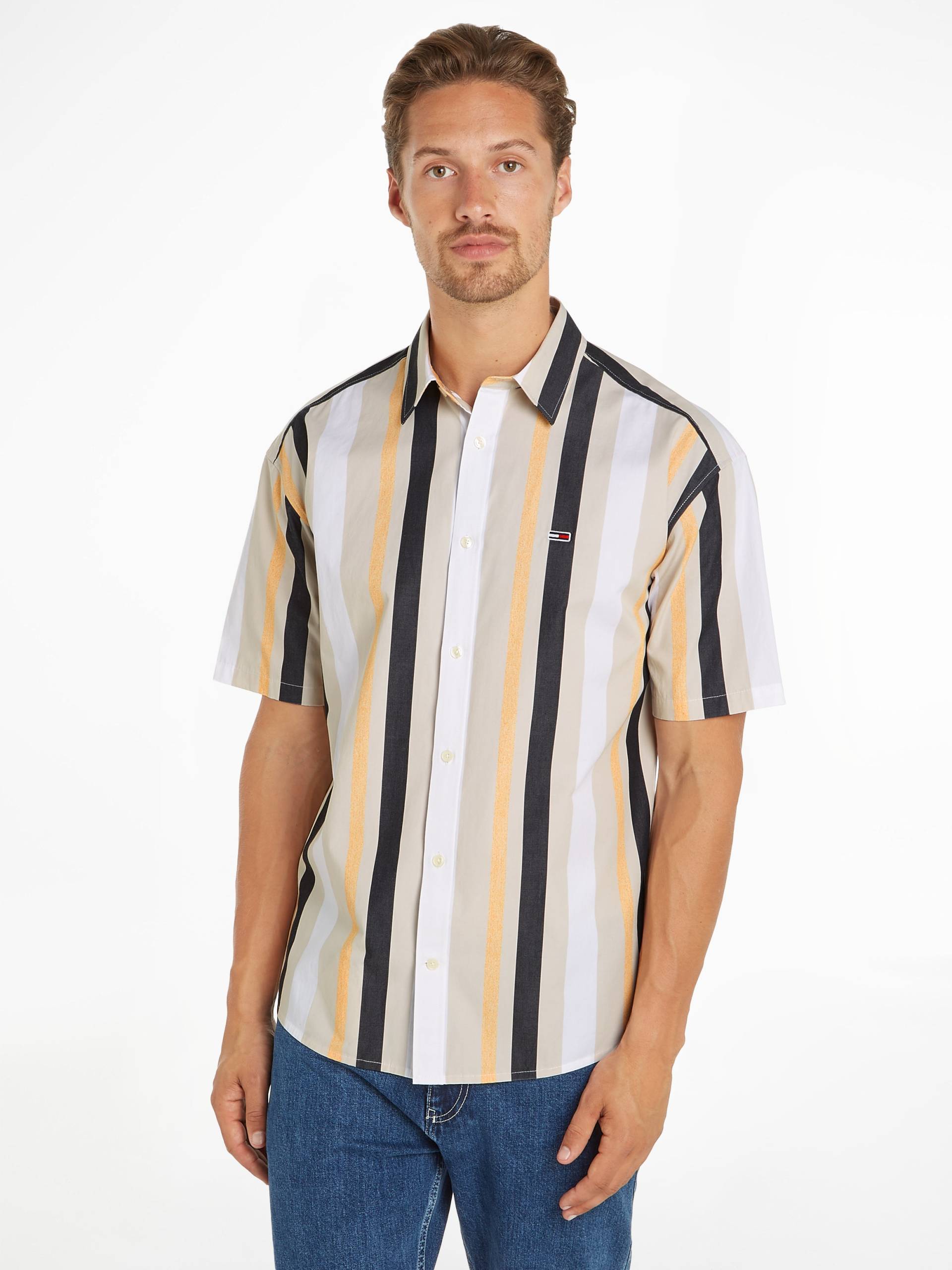 Tommy Jeans Kurzarmhemd »TJM RLX STRIPES SHIRT«, mit mehrfarbigen Streifen von TOMMY JEANS