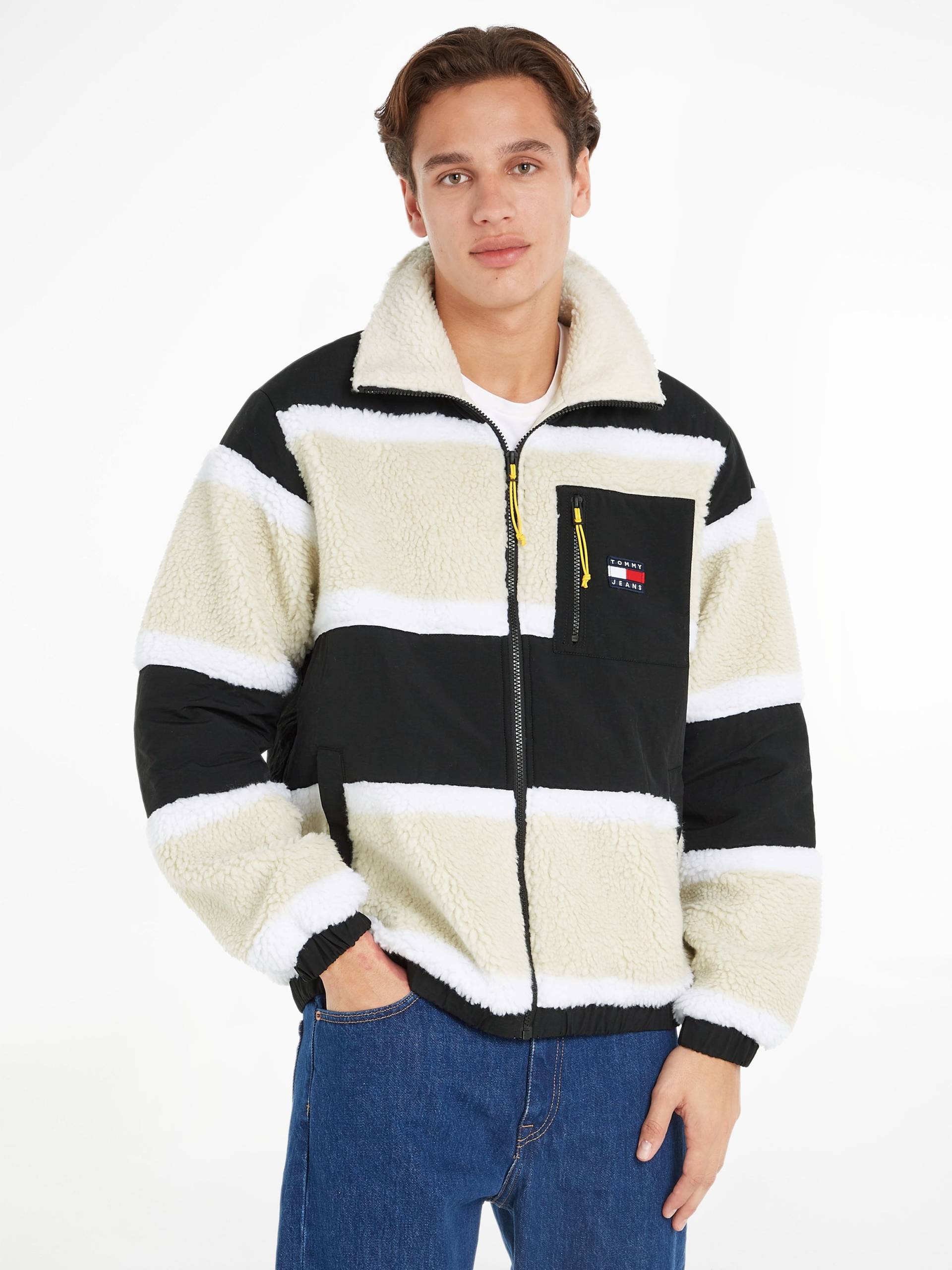 Tommy Jeans Kurzjacke »TJM RLX STRIPE SHERPA JACKET« von TOMMY JEANS