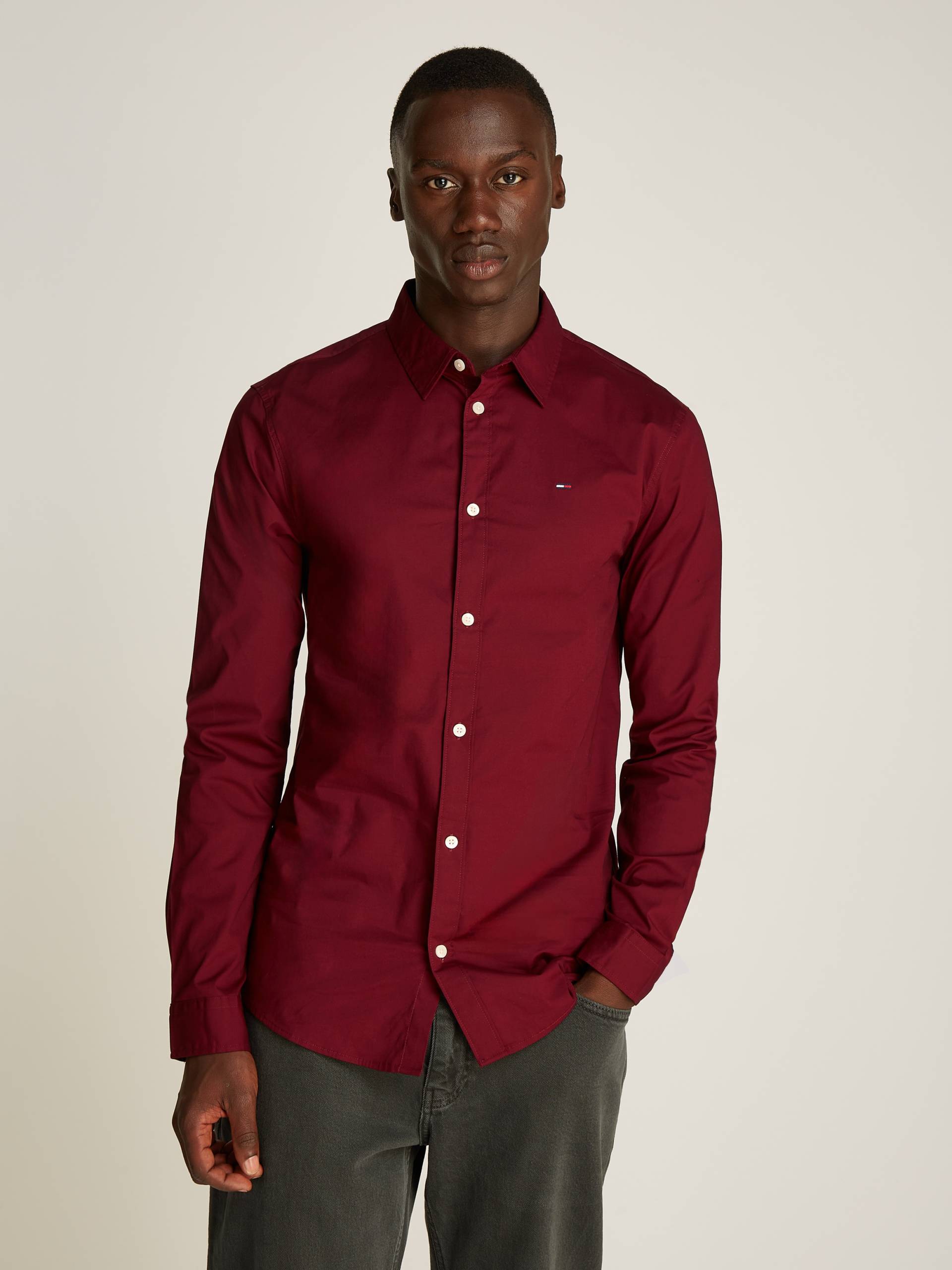 Tommy Jeans Langarmhemd »Sabim Stretch Hemd Shirt«, Stretch Hemd, Premium, Slim Fit, mit Elasthan von TOMMY JEANS