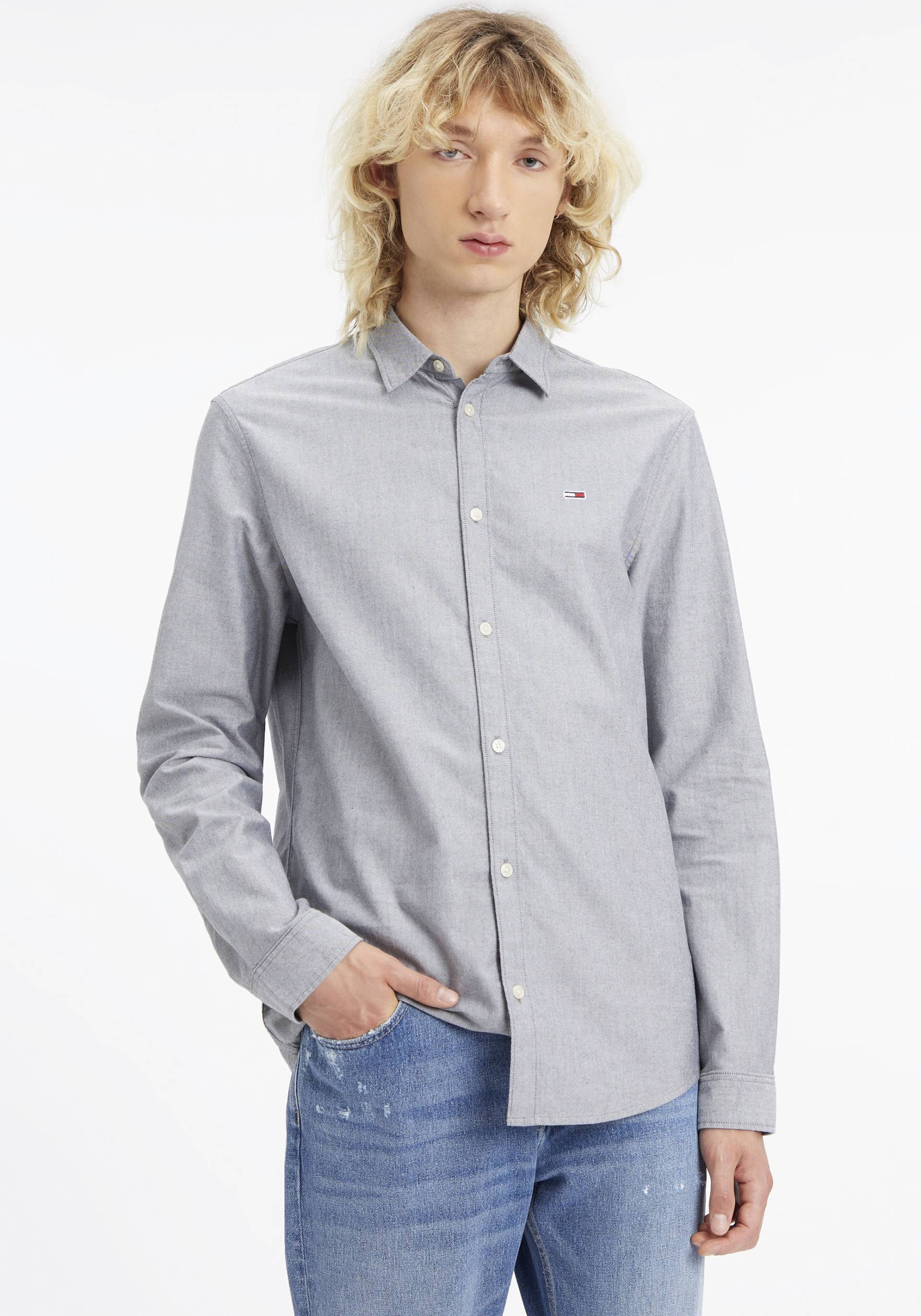 Tommy Jeans Langarmhemd »TJM CLASSIC OXFORD SHIRT«, mit Knopfleiste von TOMMY JEANS