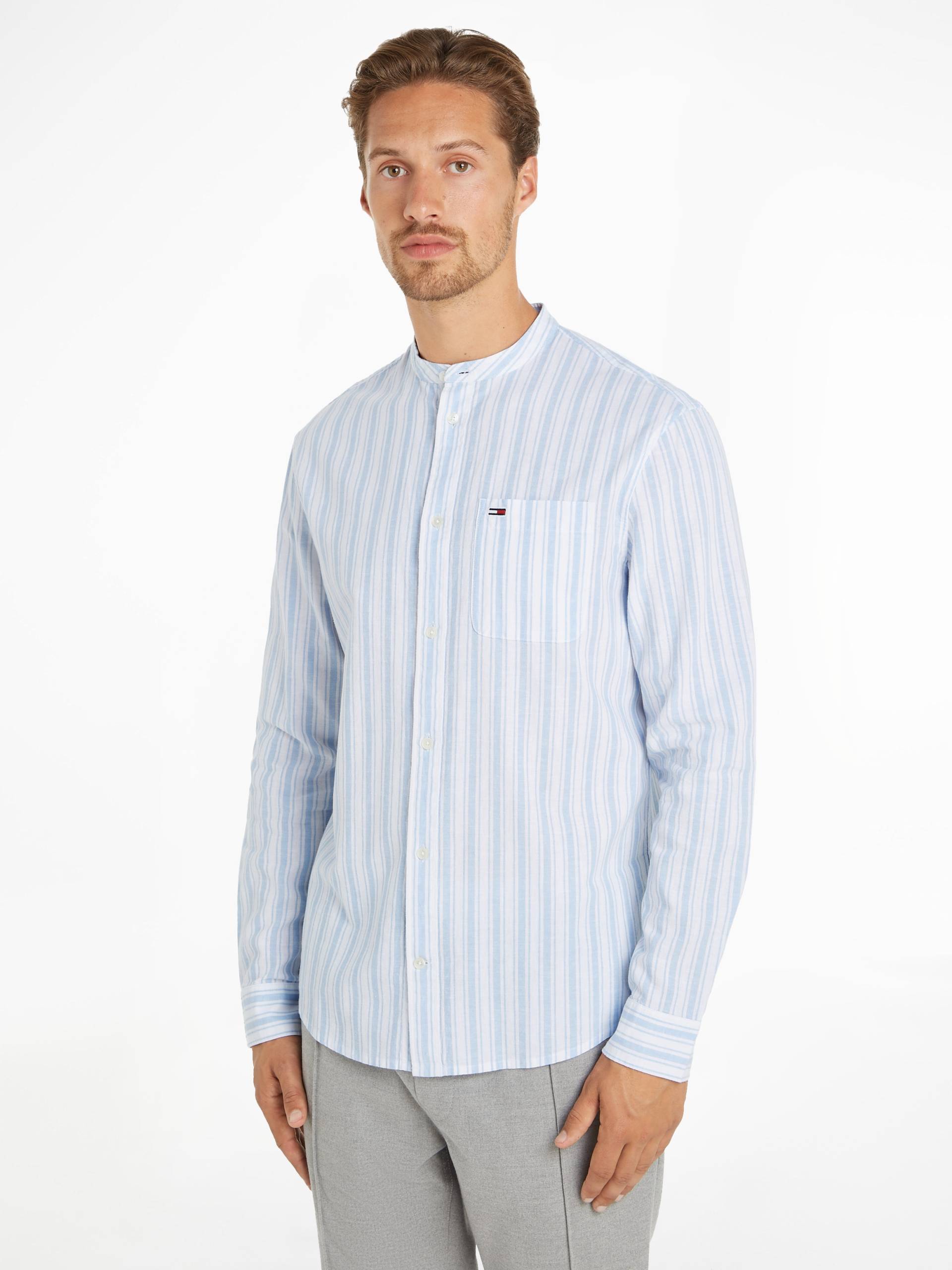 Tommy Jeans Langarmhemd »TJM MAO STRIPE LINEN BLEND SHIRT« Tommy Jeans Langarmhemd »TJM MAO STRIPE LINEN BLEND SHIRT« von TOMMY JEANS