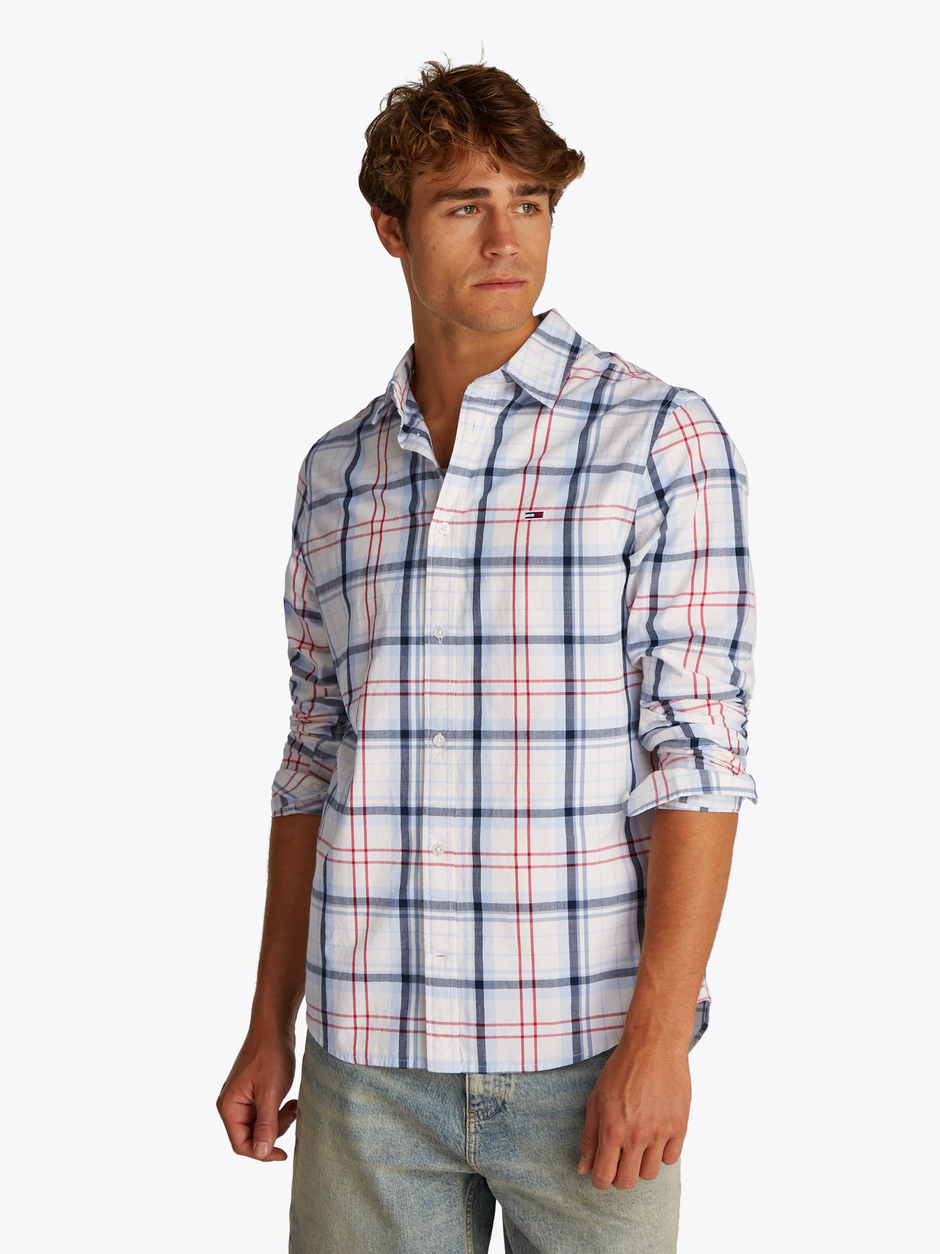 Tommy Jeans Langarmhemd »TJM REG POPLIN CHECK LS SHIRT« von TOMMY JEANS