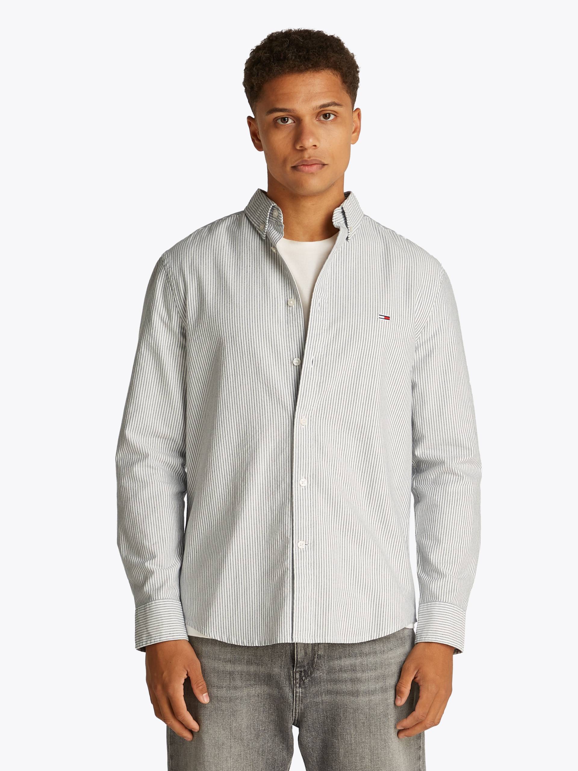 Tommy Jeans Langarmhemd »TJM SLIM STRIPE OXFORD SHIRT EXT«, Mit Button-Down-Kragen Tommy Jeans Langarmhemd »TJM SLIM STRIPE OXFORD SHIRT EXT«, Mit Button-Down-Kragen von TOMMY JEANS