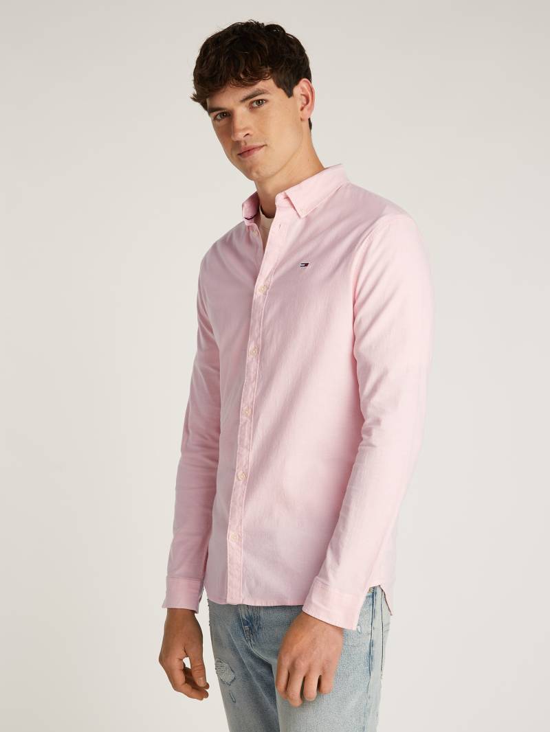 Tommy Jeans Langarmhemd »TJM Slim Stretch Oxford Shirt«, mit Flaglabel auf der Brust von TOMMY JEANS