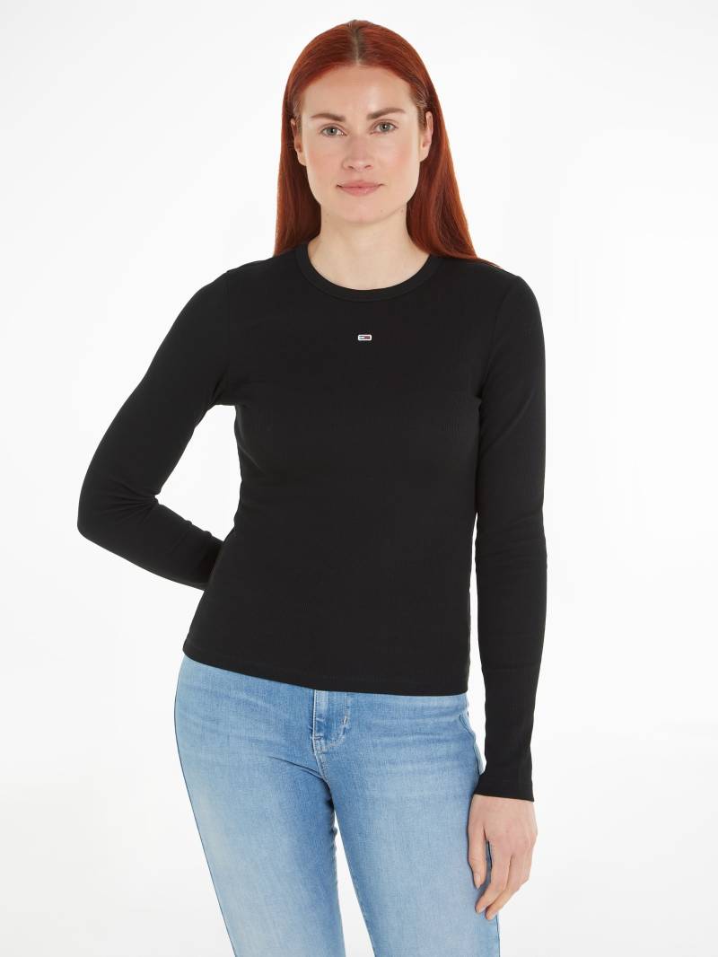 Tommy Jeans Langarmshirt »TJW SLIM ESSENTIAL RIB LS«, mit Logostickerei von TOMMY JEANS