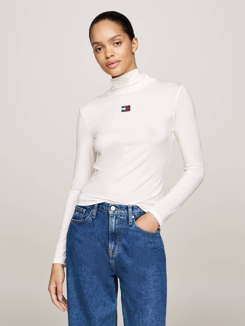 Tommy Jeans Langarmshirt »TJW SLIM BADGE MOCKNECK«, mit Logo-Badge von TOMMY JEANS