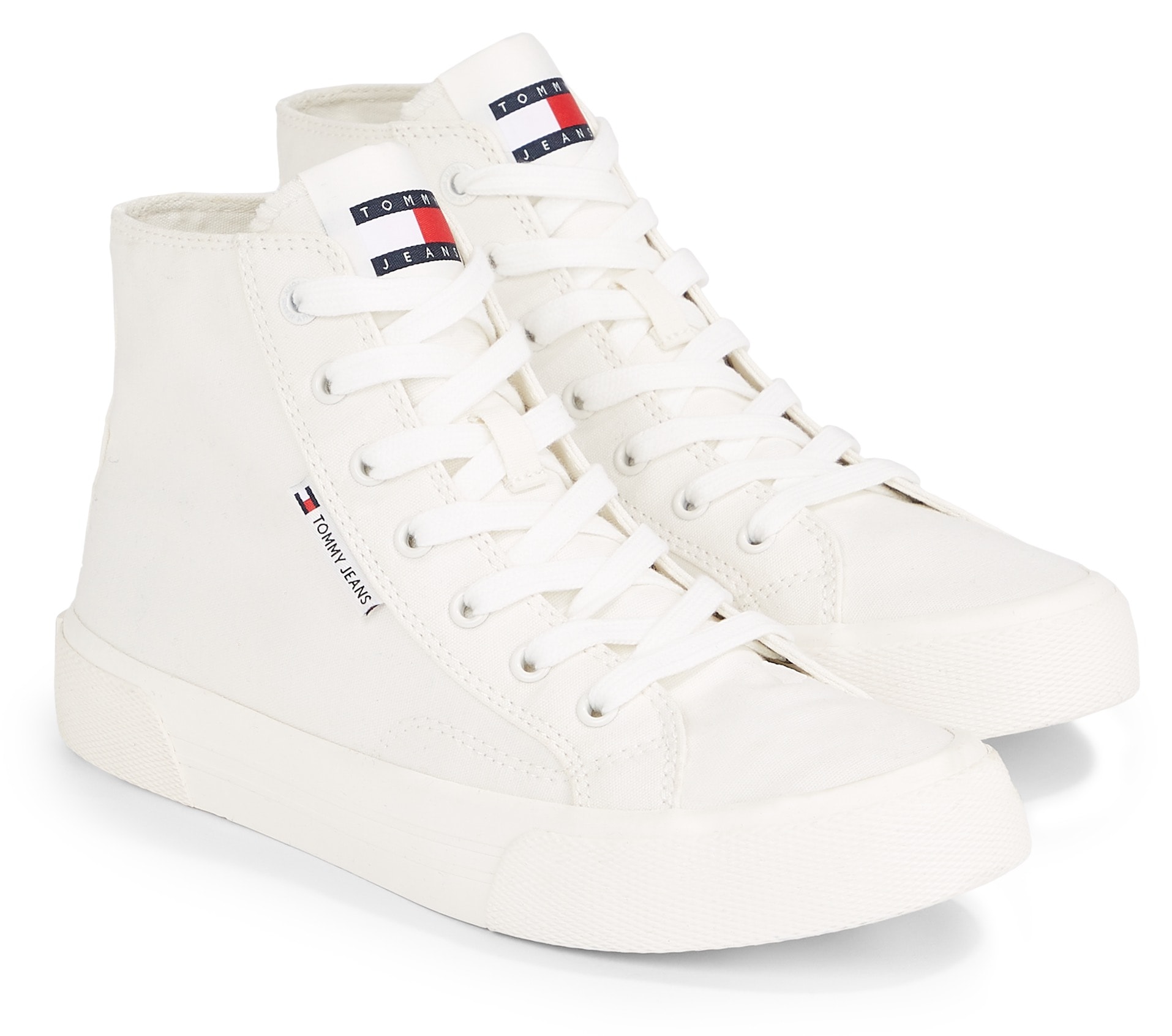 Tommy Jeans Plateausneaker »TJW CANVAS VULC SNEAKER MC«, Schnürschuh, Freizeitschuh, High Top-Sneaker mit seitlichem Logo von TOMMY JEANS