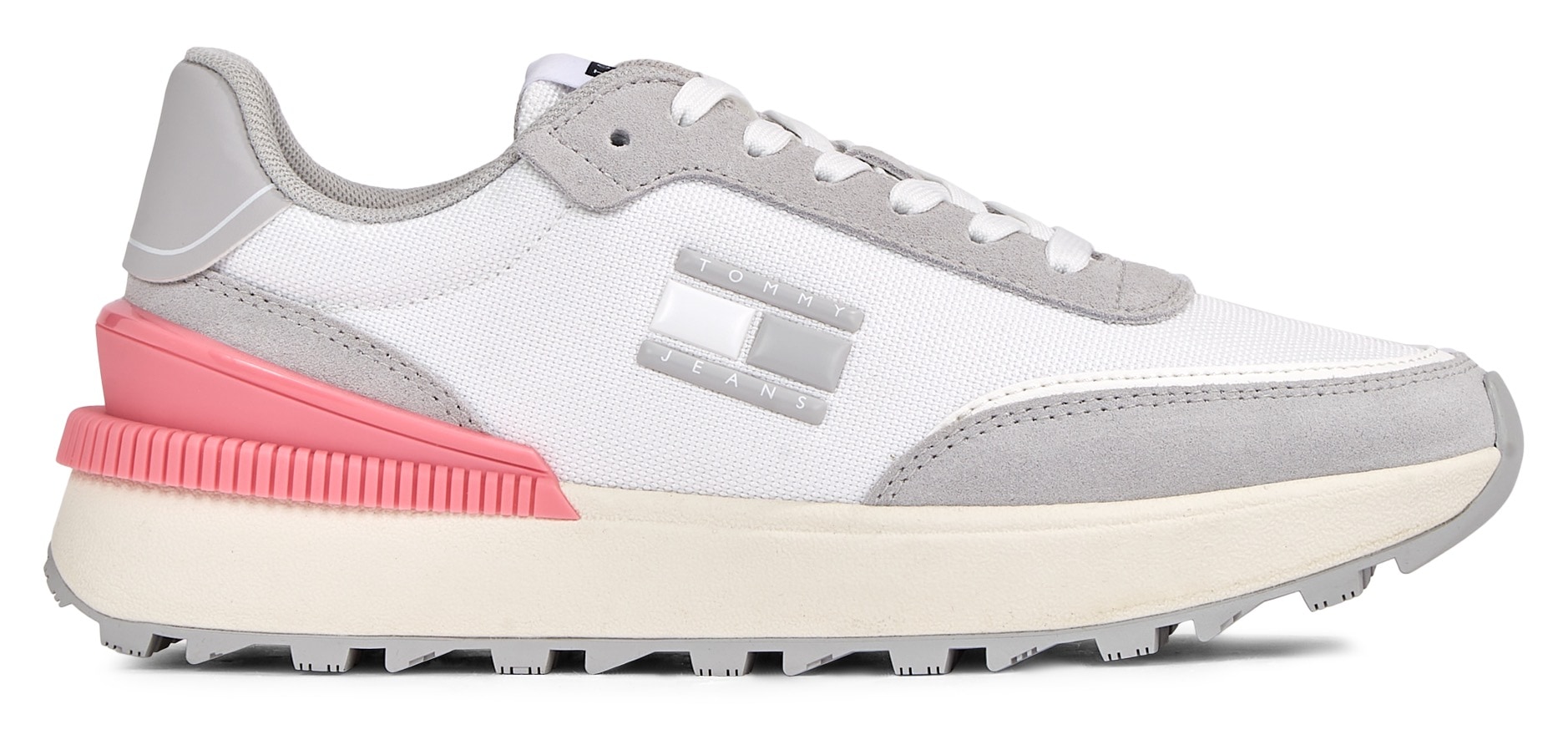 Tommy Jeans Keilsneaker »TJW TECH RUNNER ESS«, Freizeitschuh, Schnürschuh, Halbschuh mit Kontrastbesätzen von TOMMY JEANS