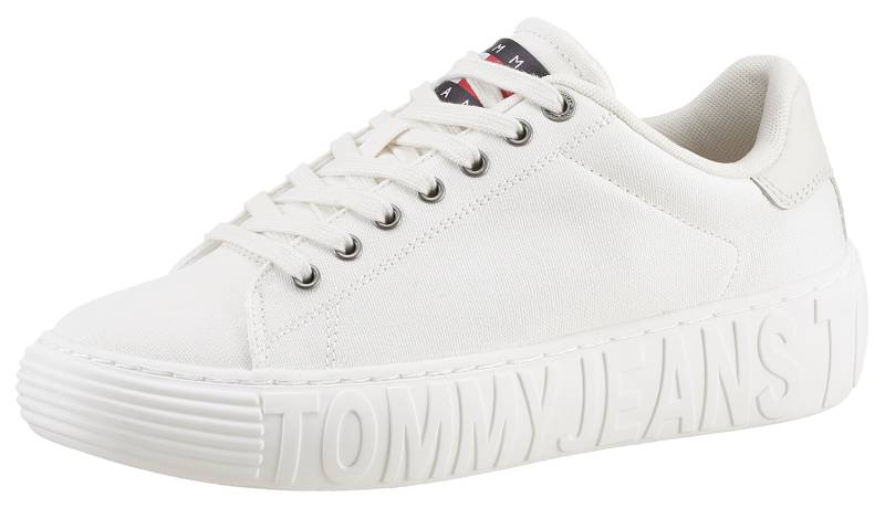 Tommy Jeans Plateausneaker »TOMMY JEANS NEW CUPSOLE CNVAS LC«, mit gepolstertem Schaftrand, Freizeitschuh, Halbschuh, Schnürschuh von TOMMY JEANS