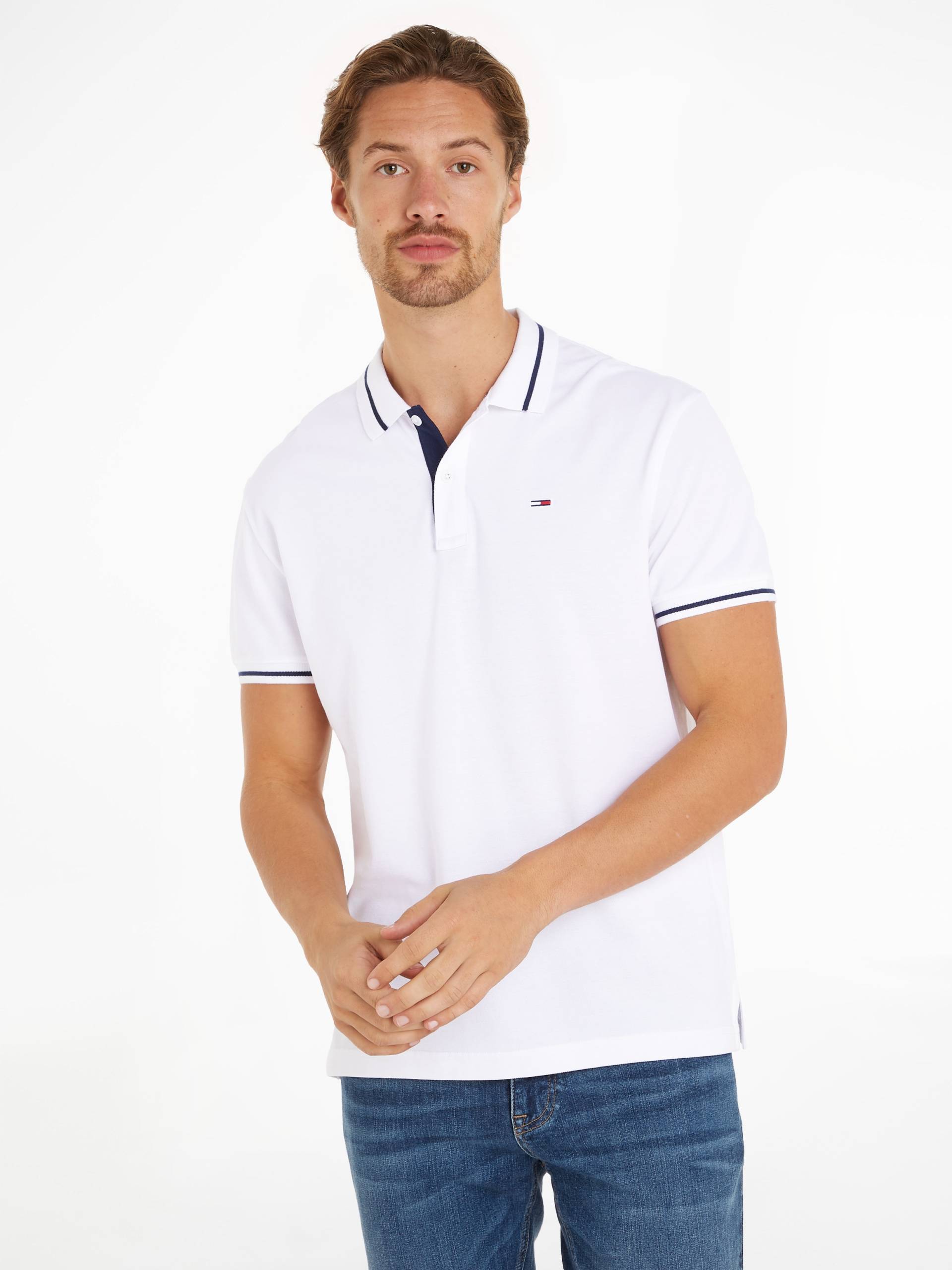 Tommy Jeans Poloshirt »TJM REG TIPPING POLO«, mit Logostickerei von TOMMY JEANS