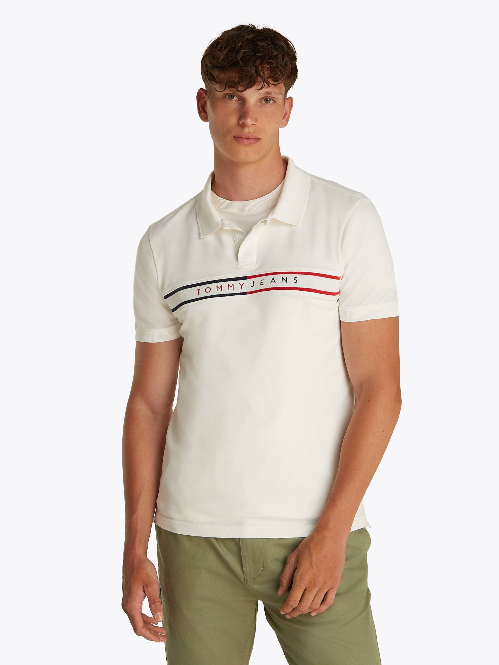 Tommy Jeans Poloshirt »TJM SLIM CHEST FLAG POLO«, Mit Rundhalsausschnitt von TOMMY JEANS