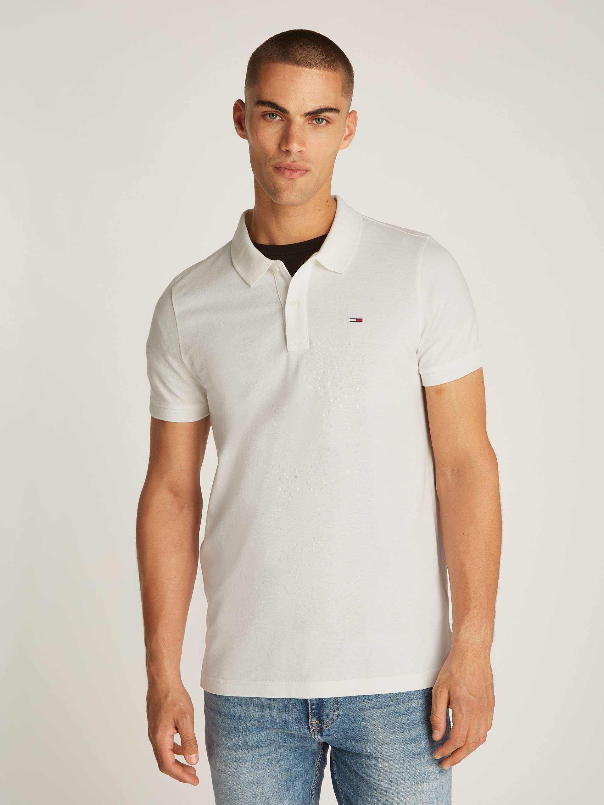 Tommy Jeans Poloshirt »TJM SLIM PLACKET POLO«, Piqué mit Polokragen von TOMMY JEANS